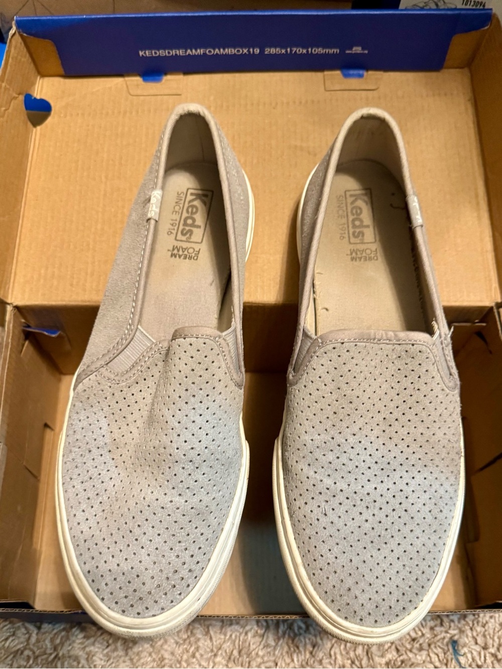 Keds Double Decker Suede Sneakers - Gray Size 8.5
